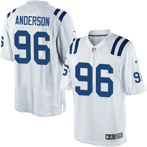 Men's Limited Henry Anderson Nike Jersey White Road - #96 NFL Indianapolis Colts